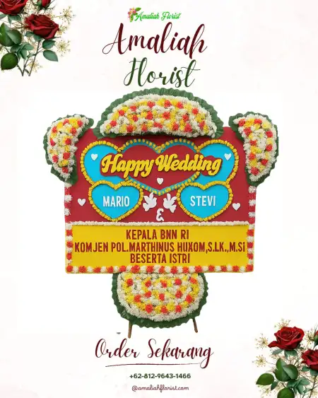 Papan Bunga Pernikahan Wira Agung Sari